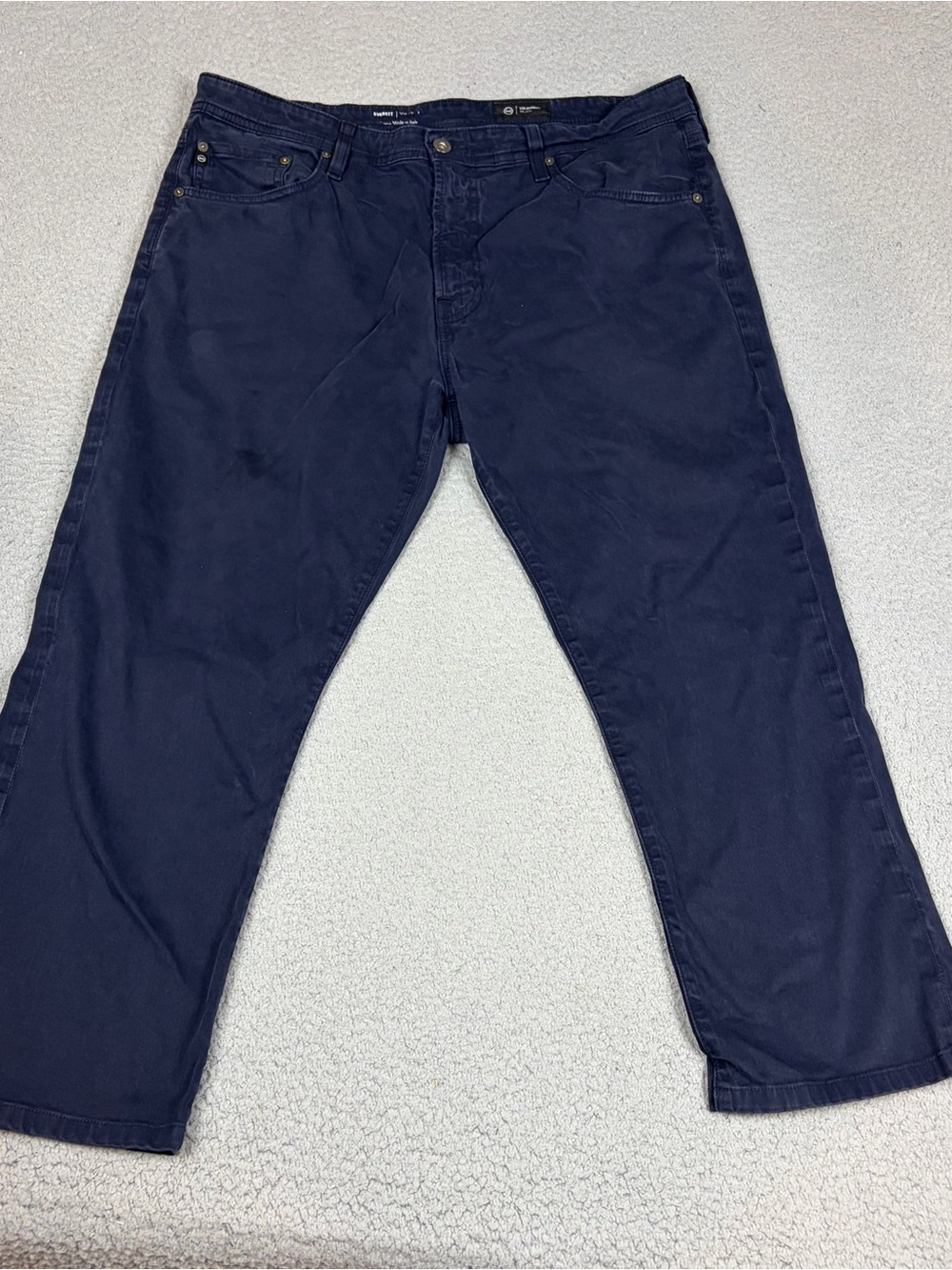 Ag Adriano Goldschmied The Everett Jeans Men’s 36x26 Navy Slim Straight Leg